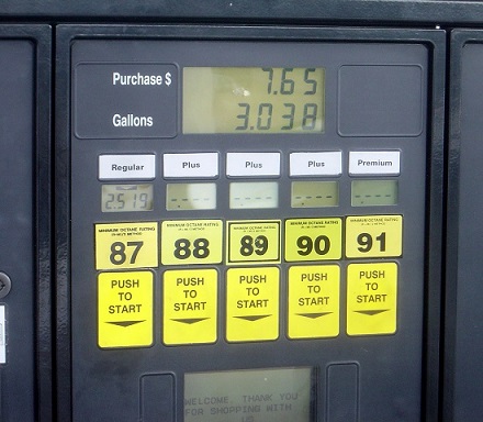 File:Gas Station Pump Five Octane Ratings.jpg
