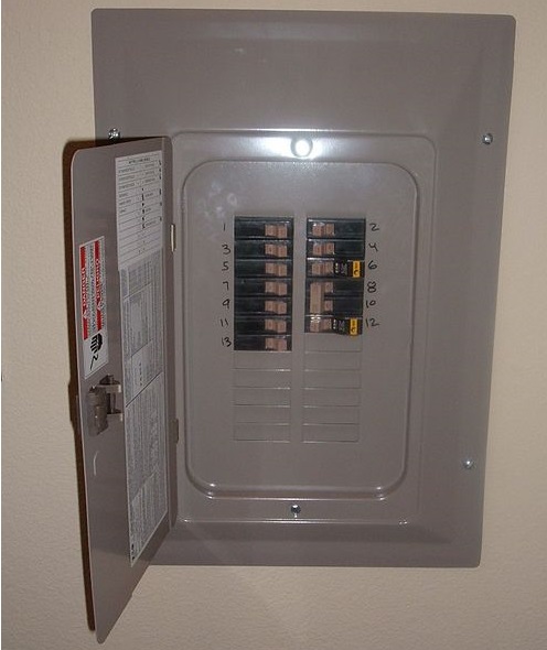 File:Eaton circuit breaker panel open.JPG