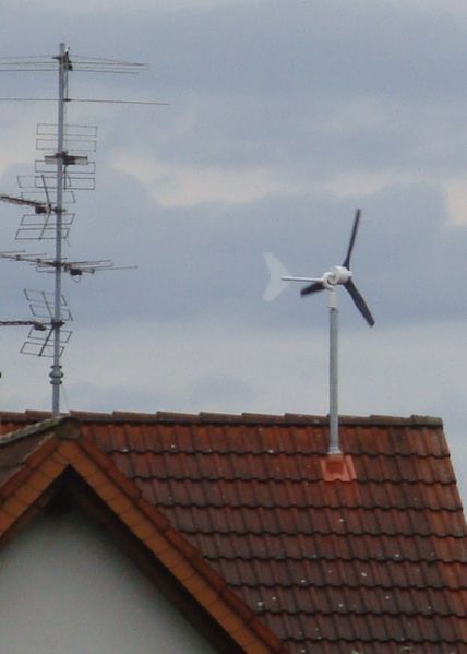 File:Small wind turbine on roof.JPG